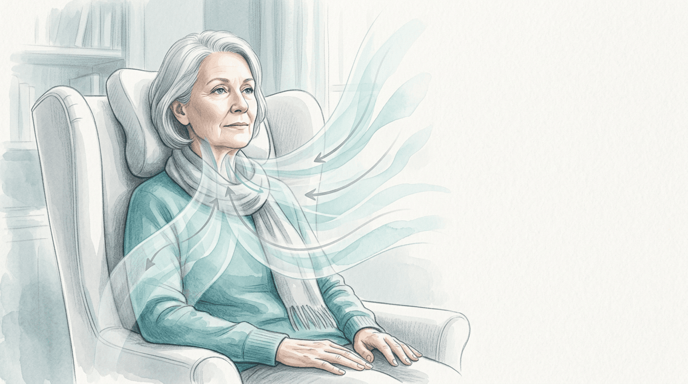 Illustrazione editoriale: SLA esordio bulbare, supporto respiratorio e comfort toracico