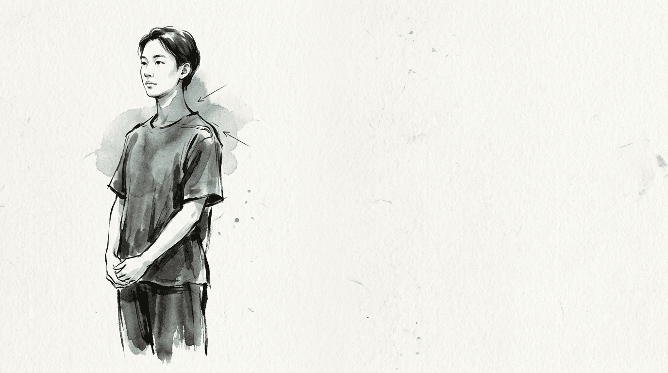 Illustrazione editoriale: sindrome di Ehlers-Danlos ipermobile e cervicotoracalgia