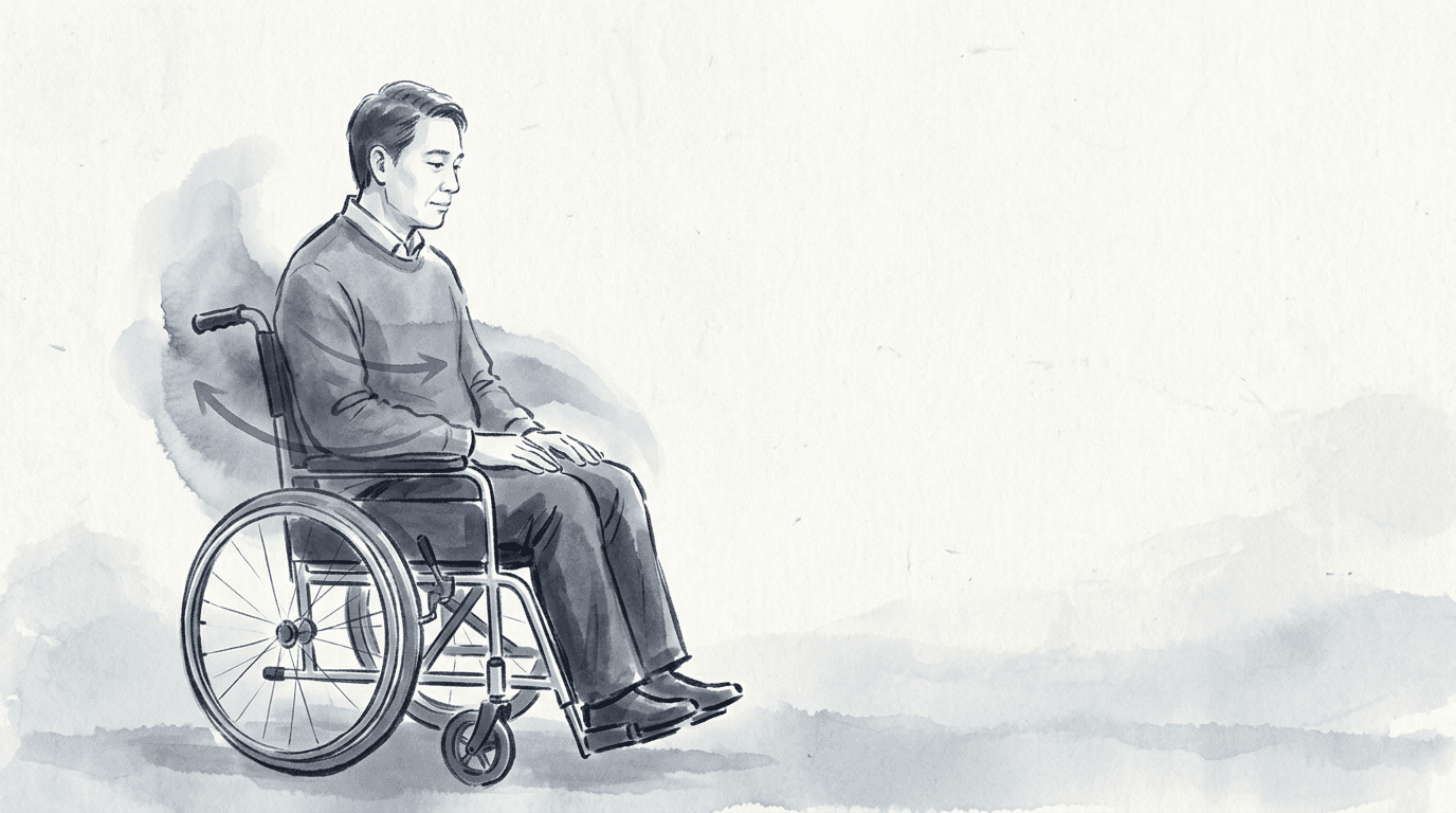 Illustrazione editoriale: paraplegia T6 e dolore neuropatico con approccio fasciale