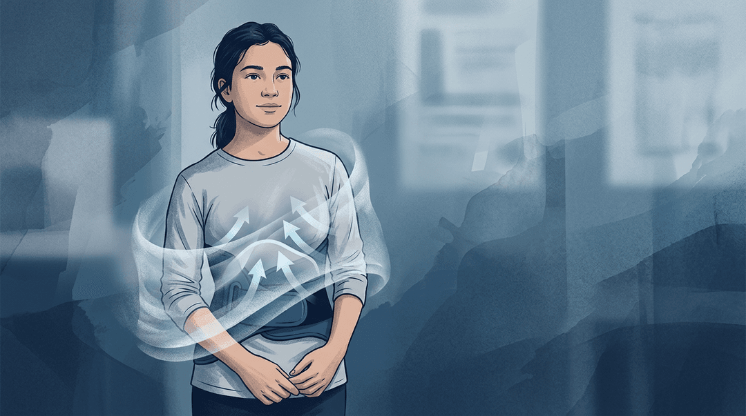 Illustrazione editoriale: scoliosi idiopatica grave, diaframma e dorsalgia