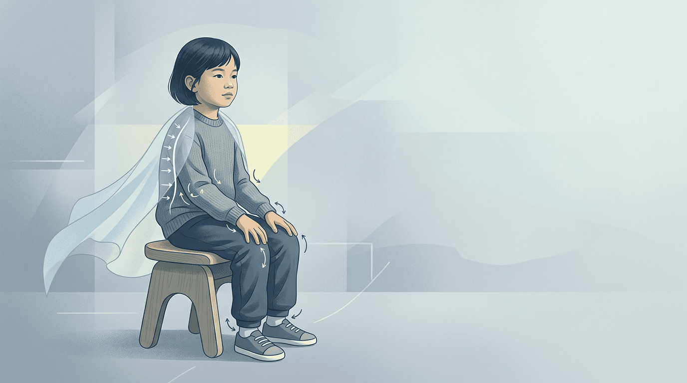 Illustrazione editoriale: artrogriposi multipla congenita e dorsalgia da rigidità globale