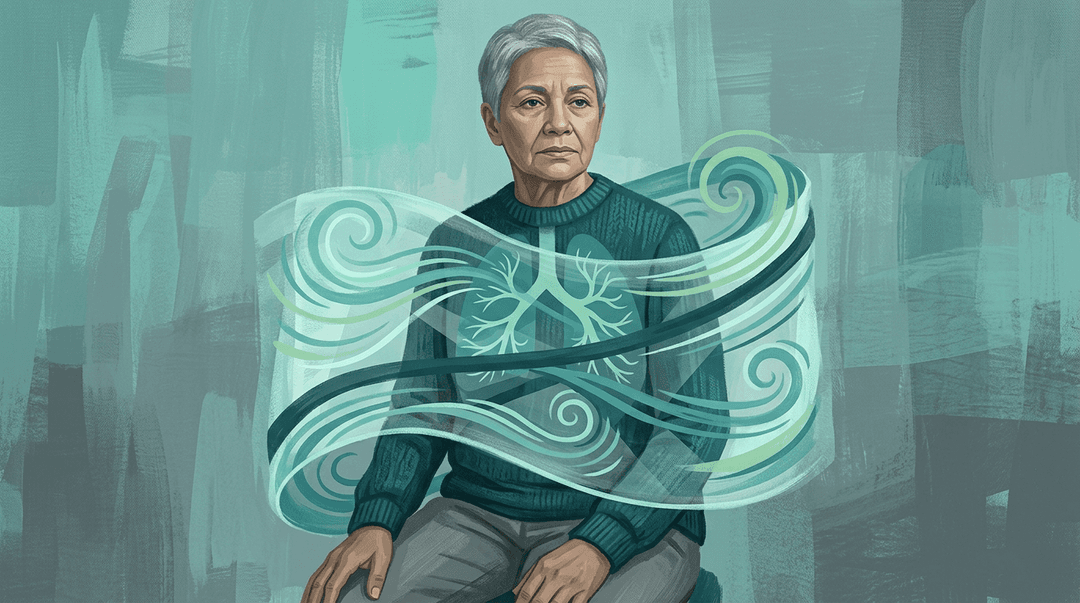 Illustrazione editoriale: malattia di Parkinson, rigidità assiale e compromissione respiratoria