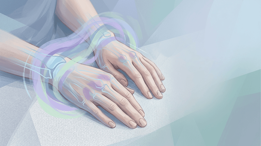 Illustrazione editoriale: artrite reumatoide, coinvolgimento multiplo e dolore cronico