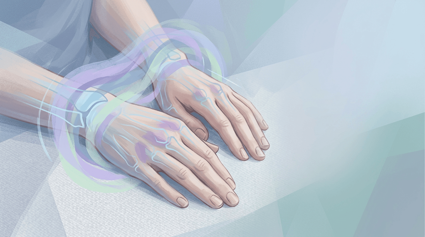 Illustrazione editoriale: artrite reumatoide, coinvolgimento multiplo e dolore cronico