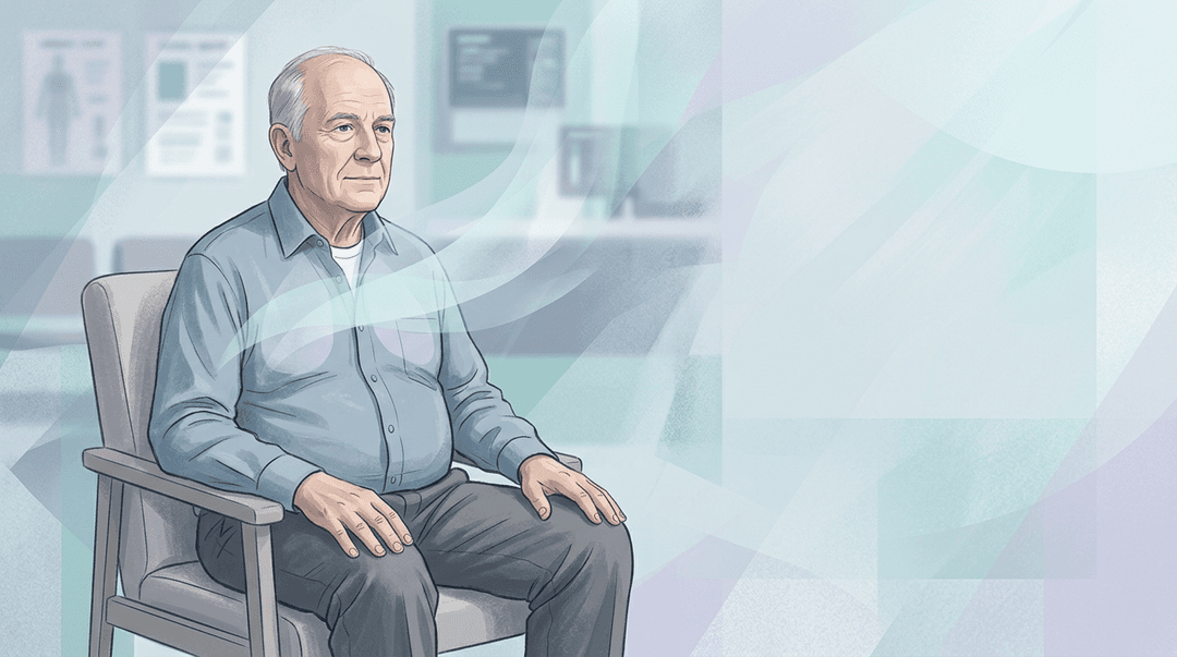 Illustrazione editoriale: BPCO grave, rigidità toracica e respiro apicale