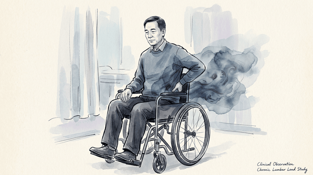 Illustrazione editoriale: dolore lombare e trasferimenti in paraparesi spastica post-lesione midollare