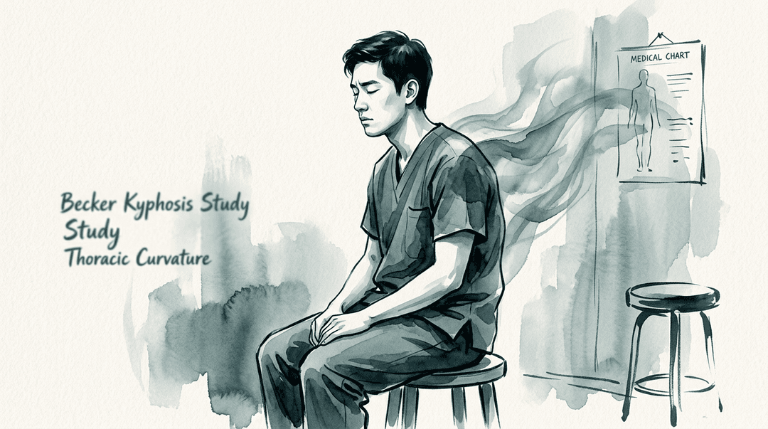 Illustrazione editoriale: cifosi progressiva e discomfort posturale in distrofia di Becker