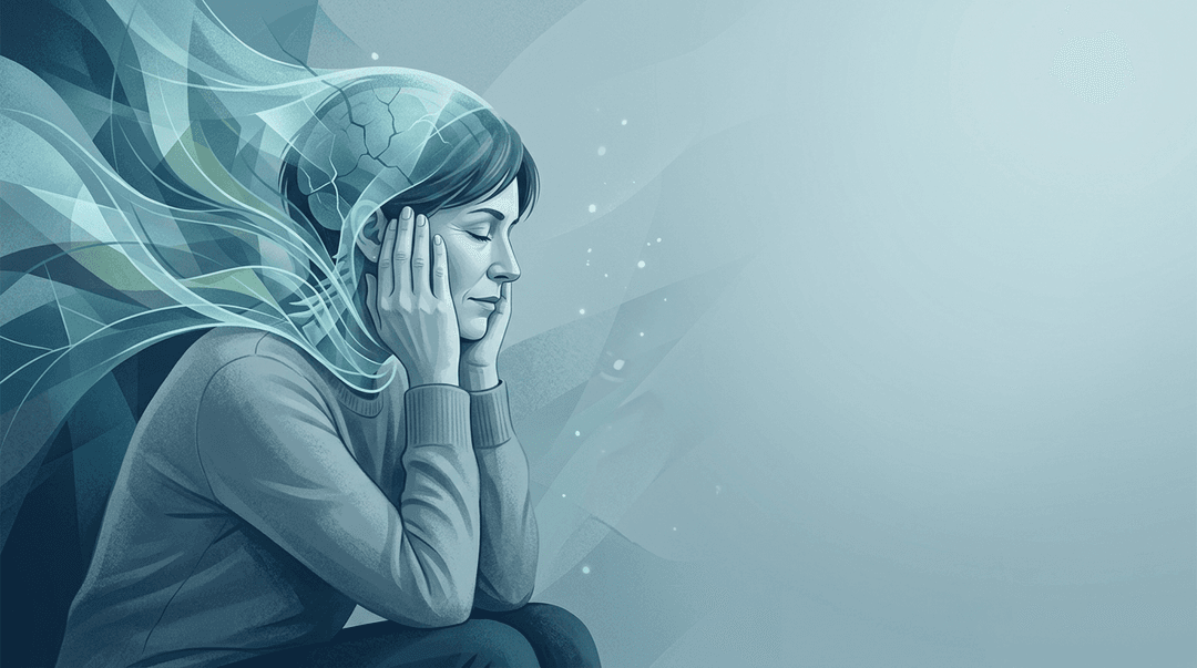 Illustrazione editoriale: cefalea persistente e disfunzione cervicale dopo trauma cranico