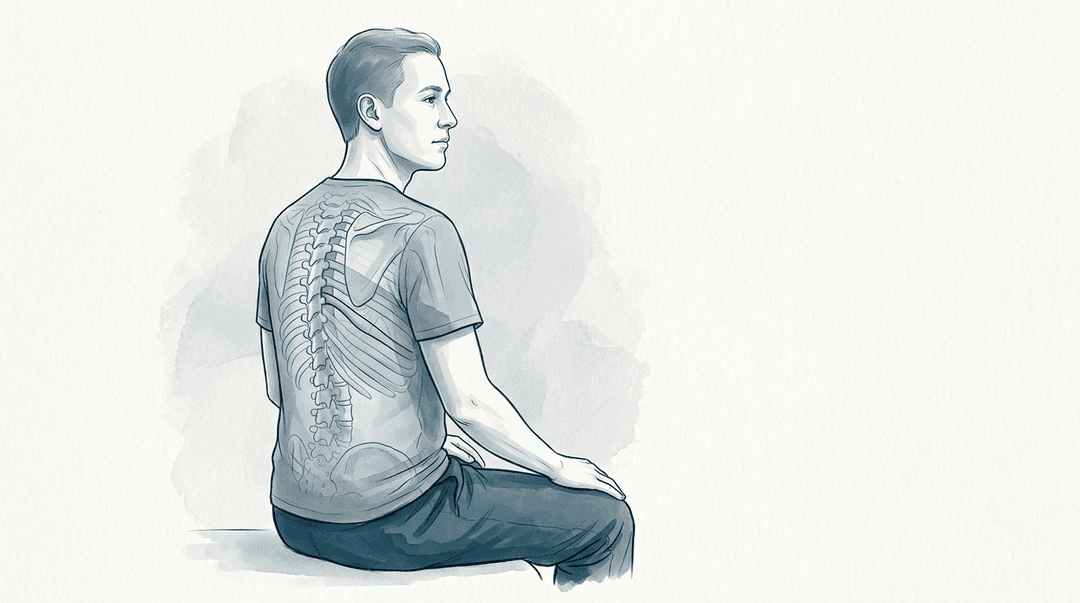 Illustrazione editoriale: dolore intercostale sinistro acuto, ottava costa sinistra in espirazione