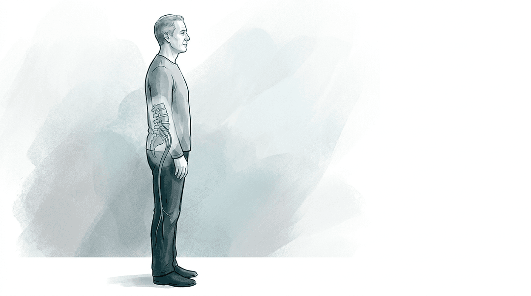 Illustrazione editoriale: sciatalgia in gestione conservativa