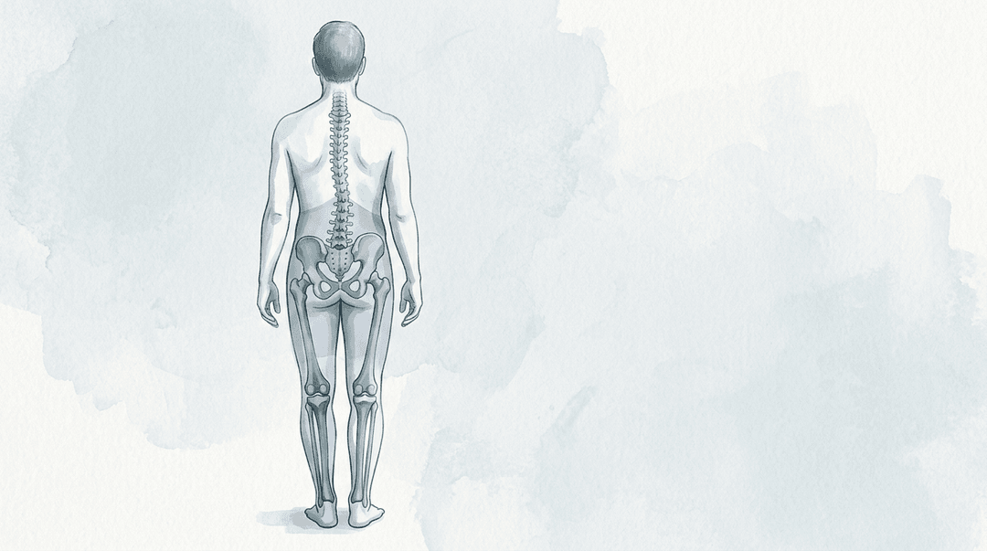 Illustrazione editoriale: approccio osteopatico nella dismetria funzionale