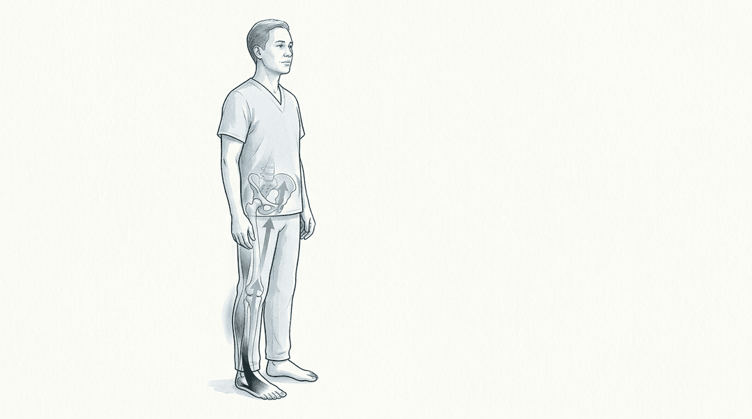 Illustrazione editoriale: fascite plantare con compensi ascendenti tibio-pelvici