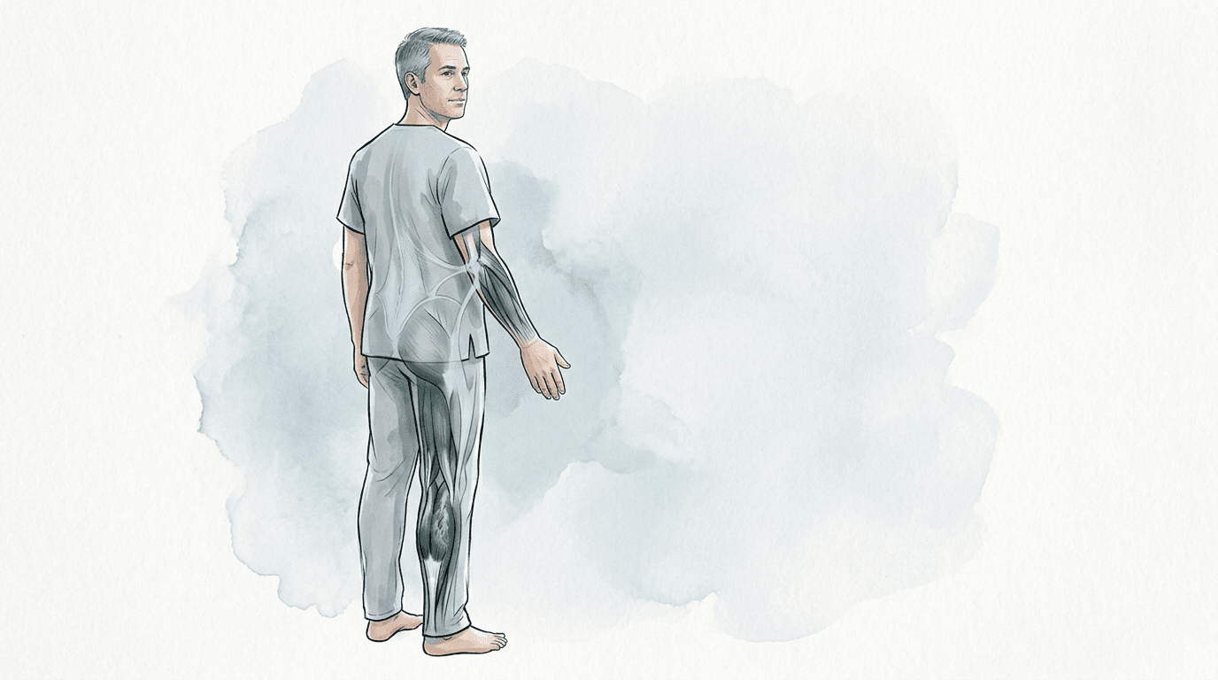 Illustrazione editoriale: tendinopatie croniche e disfunzioni sistemiche