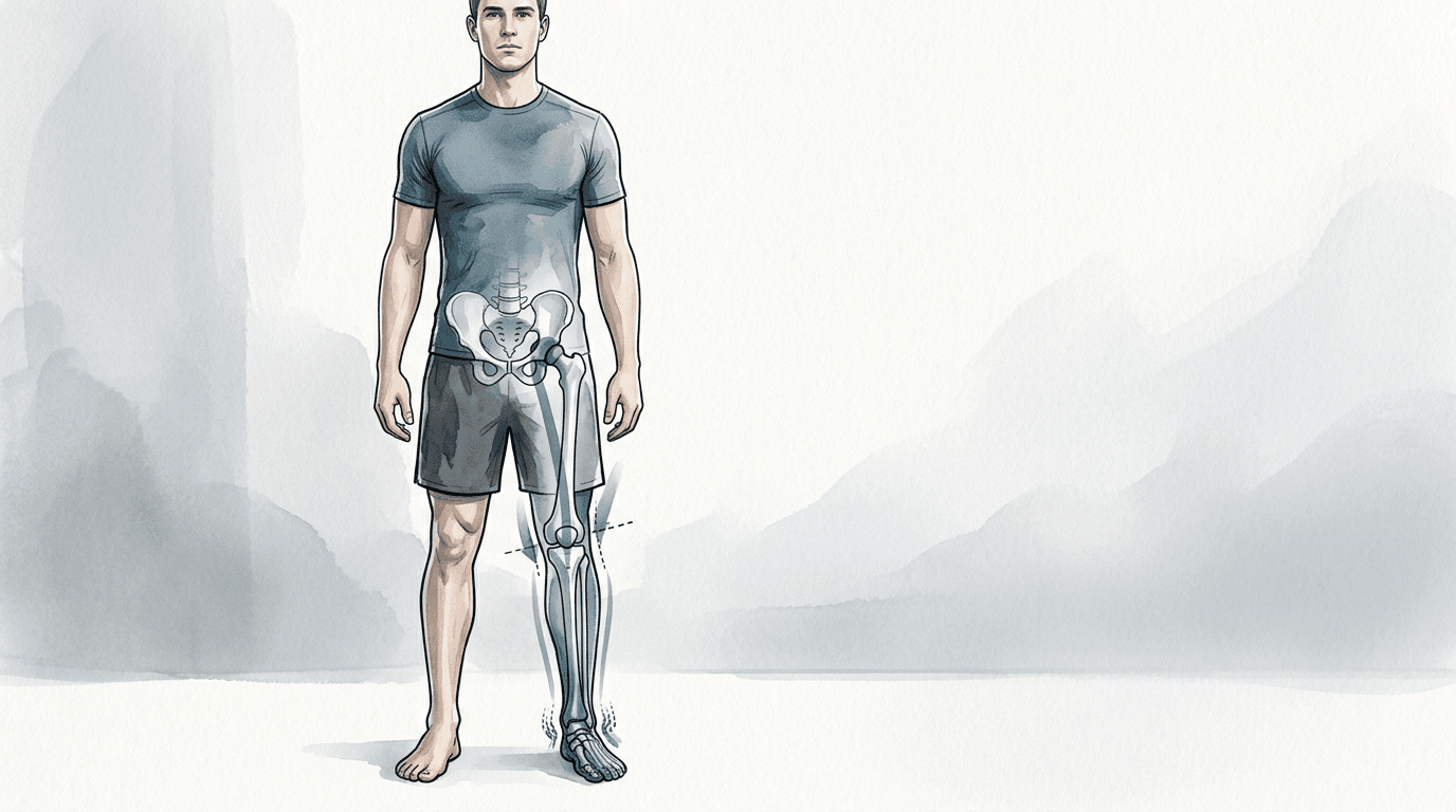 Illustrazione editoriale: alterazioni biomeccaniche nello sportivo complesso