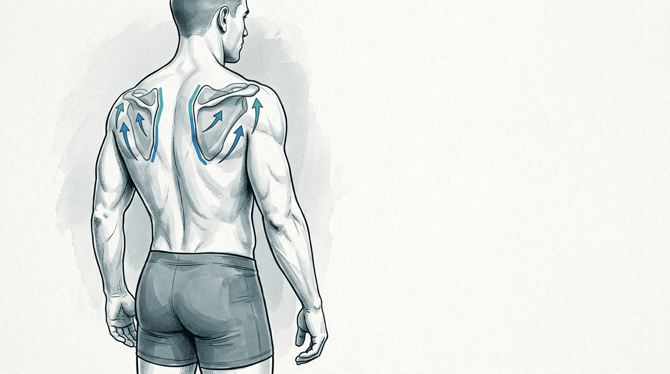 Illustrazione editoriale: disfunzioni scapolari nel crossfitter e cingolo scapolare