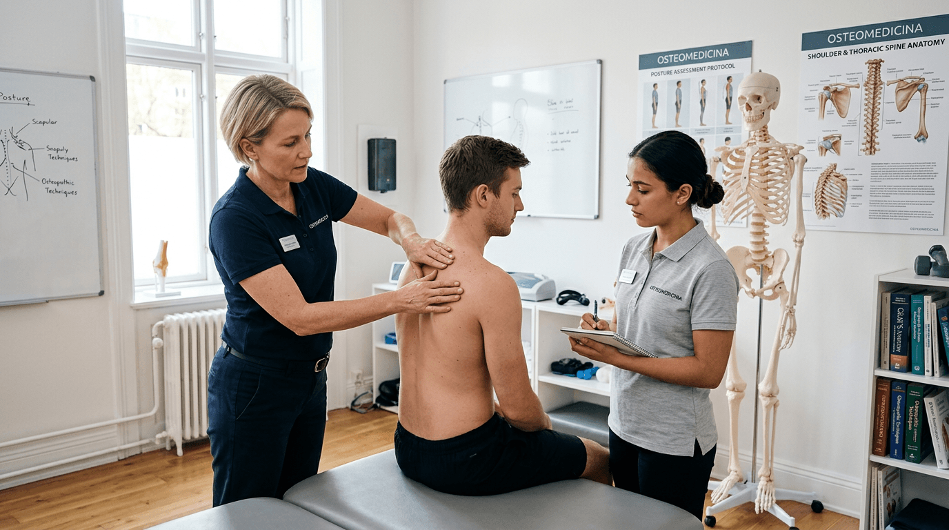 Sessione pratica e formazione in osteopatia strutturale in ambiente controllato